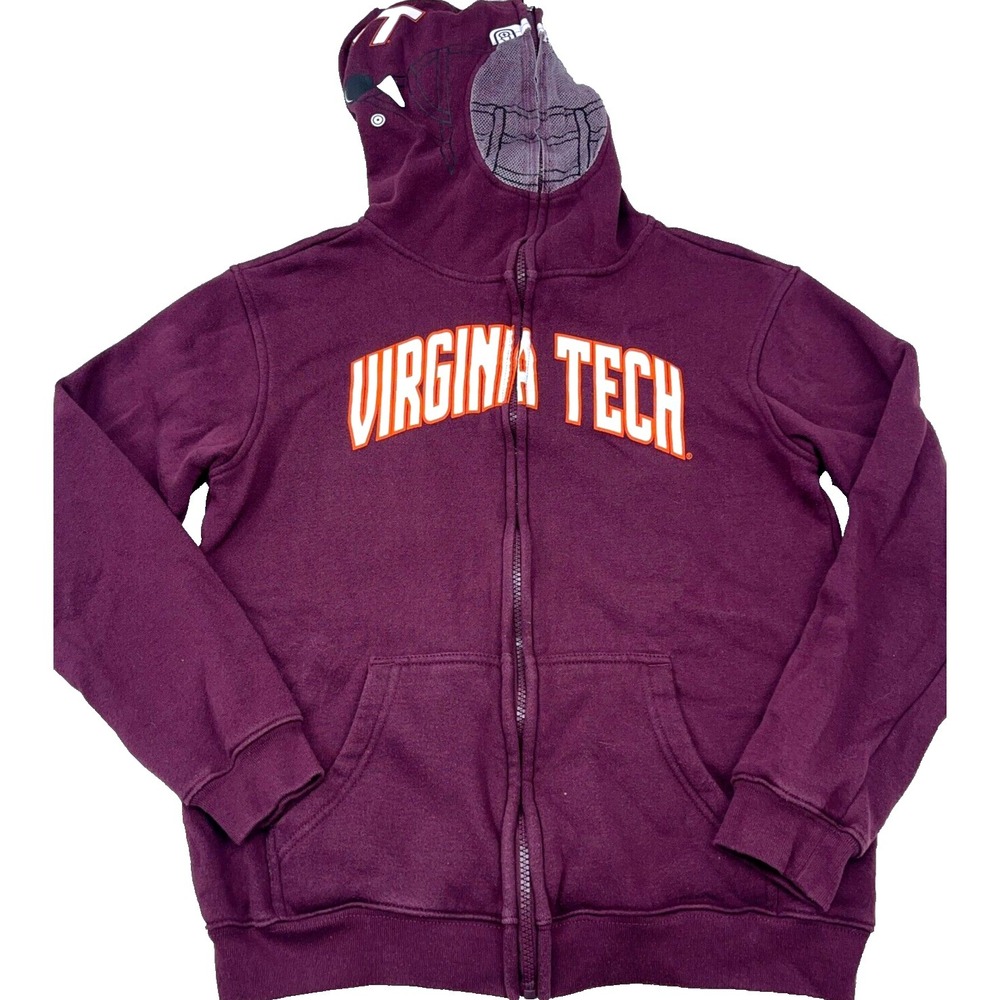 Virginia Tech Hokies Hoodie Youth Large Sweatshirt Jacket Helmet Face Mask Hood